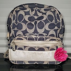 Coach Signature | Backpack | Size OS | Blue/Silver
